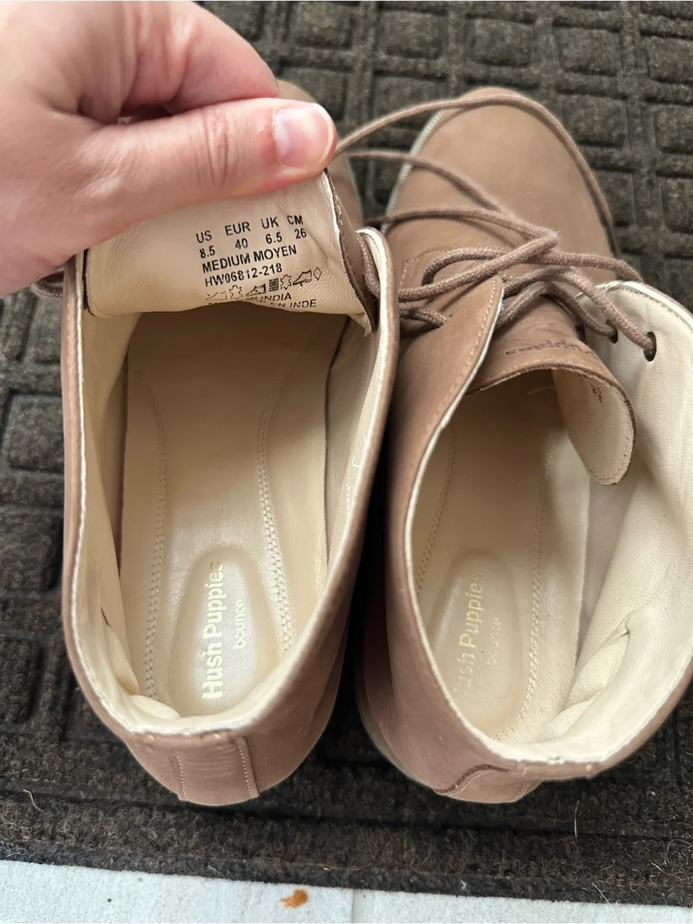 Hush Puppies Women's Blush Tan Suede Ankle Booties